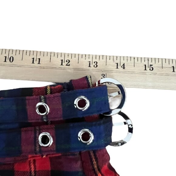Superdown  Plaid Evy Pleated Buckle Grunge Whimsigoth Skirt‎ Small - Picture 4 of 8